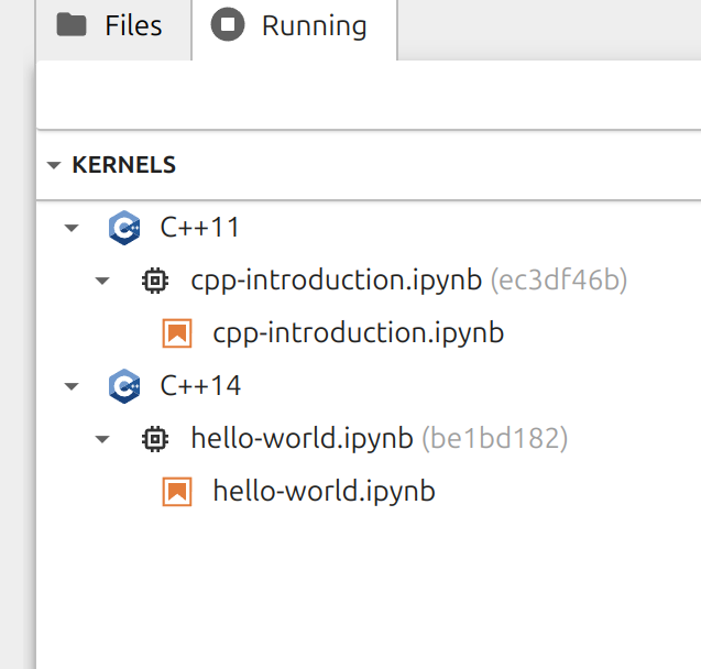 C++ kernels running on Jupyter server